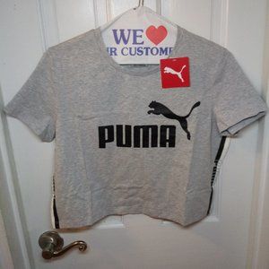 🇺🇸 3/$30 NWT WOMEN'S PUMA TAPE LOGO CROPPED TEE